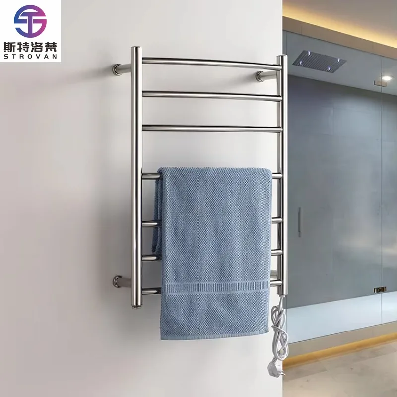 Toallero eléctrico de 7 rieles Calentador de toallas con cable