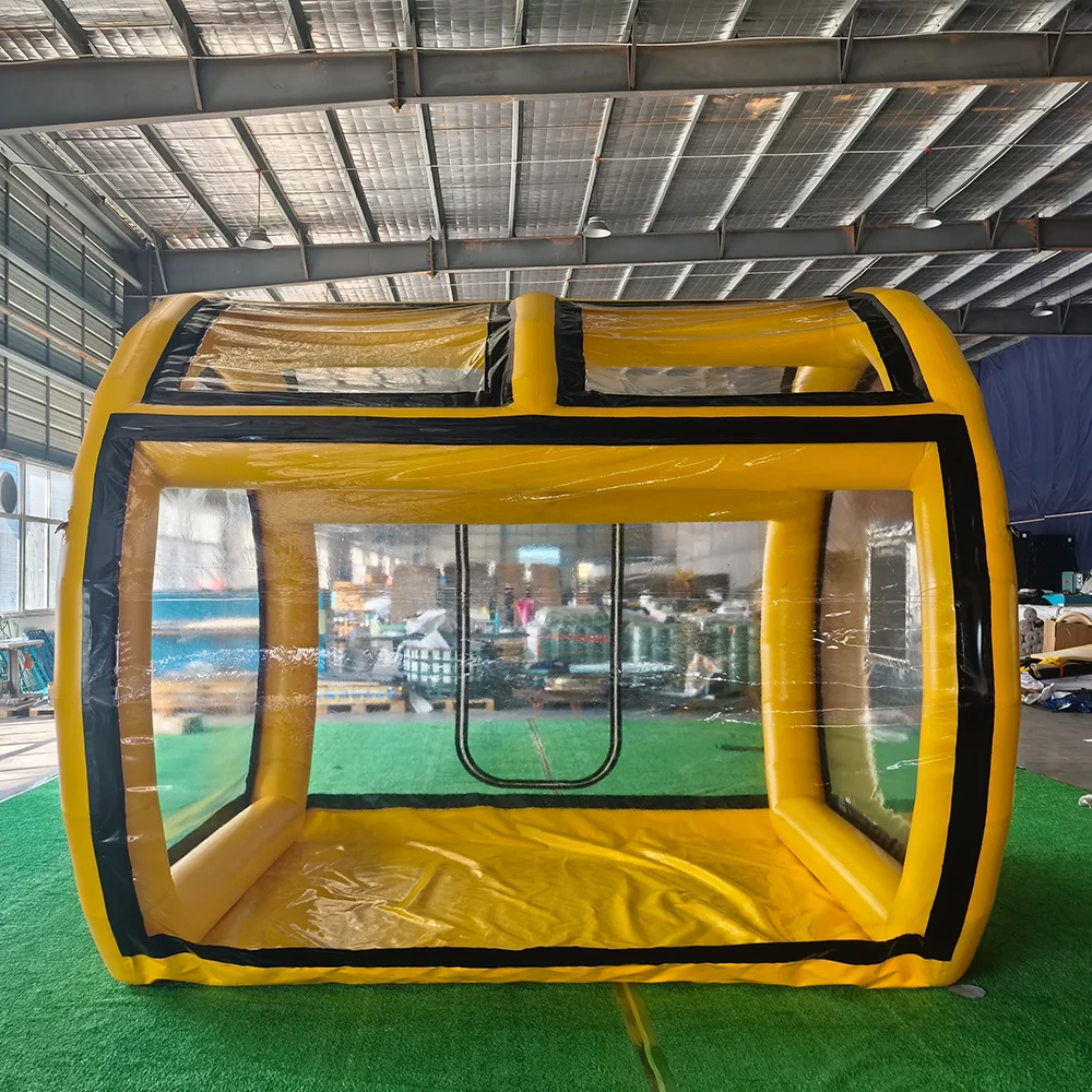 Inflatable Camping Tent with Clear Windows, Waterproof 4-Season Family Air Tent, Portable Clear Capsule Pod Shelter For Outdoor