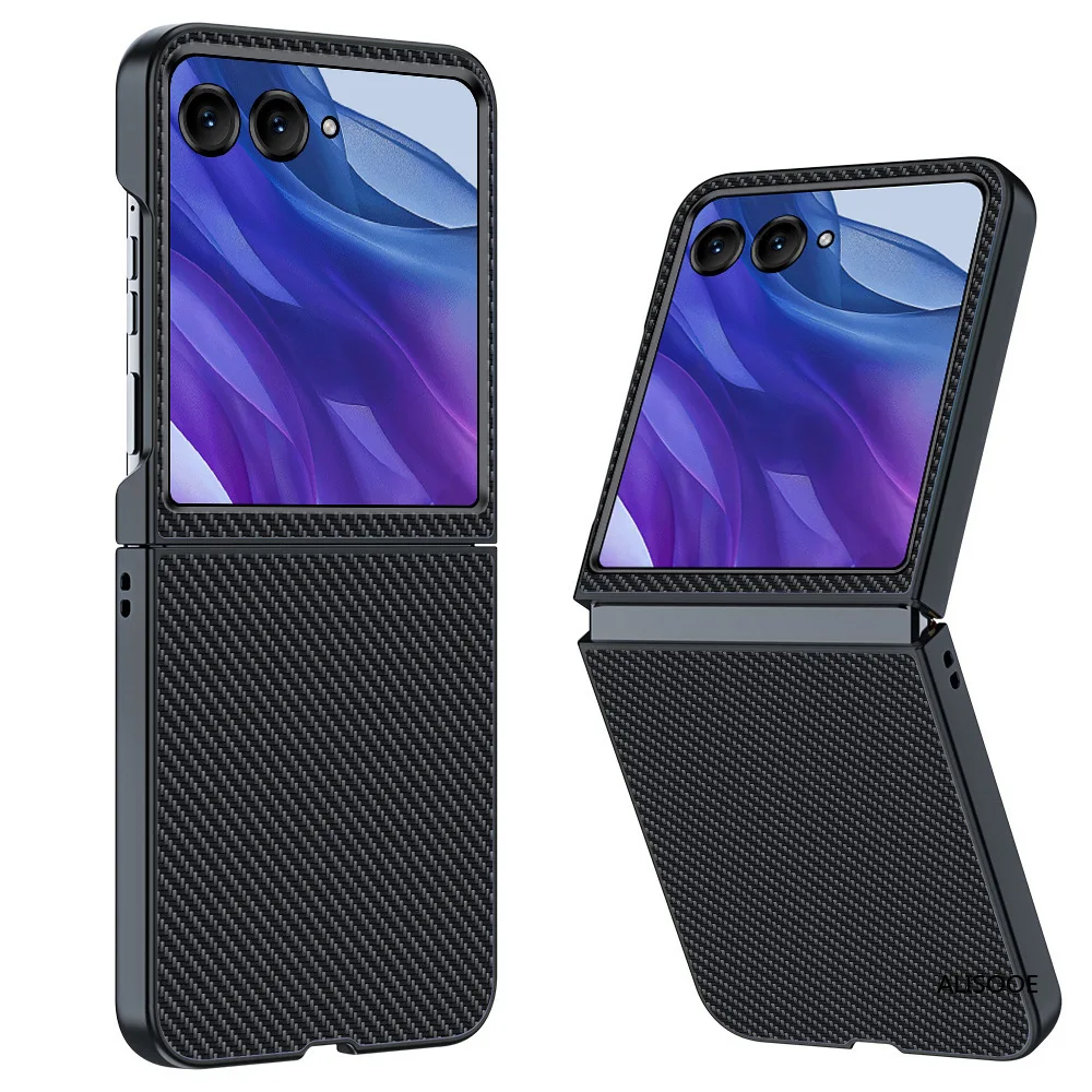 

Чехол из искусственной кожи с текстурой волокна для Motorola Razr 60 Ultra Razr 50 для Motorola Moto Razr Ultra 2025 2024, чехол Funda Capa
