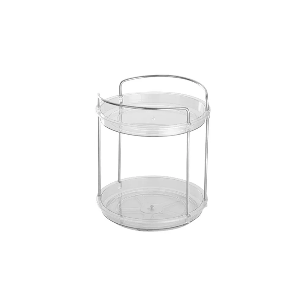 

1/2/3-layer Kitchen Storage Rack 360 Rotating Multifunction Spice Seasoning Shelf Large-capacity Transparent