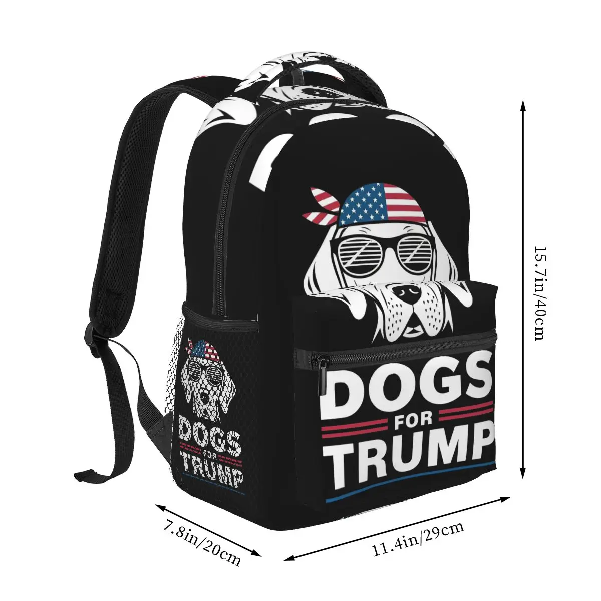 Dogs For Trump Backpacks Boys Girls Bookbag Students School Bags Cartoon Laptop Rucksack Shoulder Bag Large Capacity