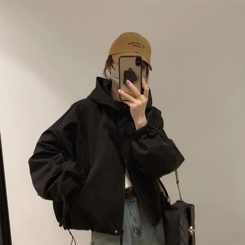 2026 New Summer Sun Protection Women's Jacket Long Sleeve Casual Windbreaker Female Hooded Overcoat Loose Basic Coats Outwear