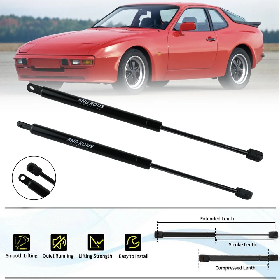 2 Amortiguadores De Capó Delantero (puntales) Para Porsche 924 Y 944 – 270N, 405mm