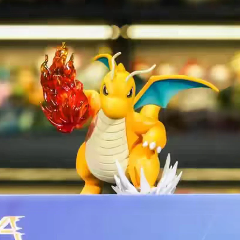 

Pokemon Dragonite Action Figure Fire Punch Gk Anime Model Toy Ornament Collectible Doll For Kids And Adult Fans