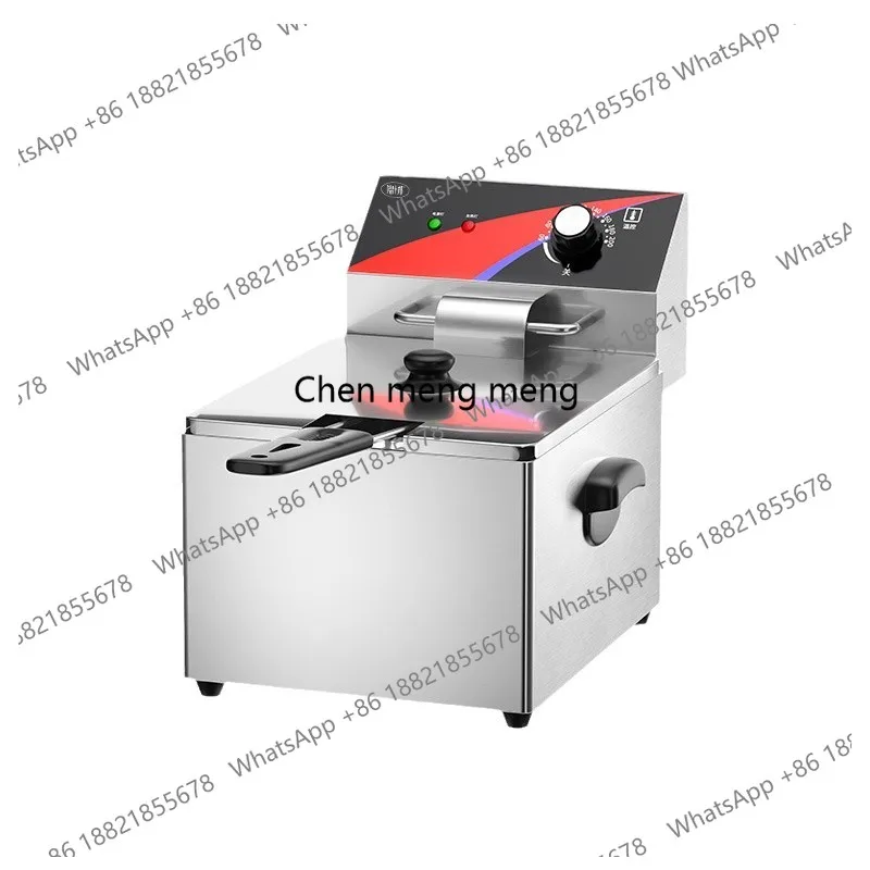 

Коммерческая одноцилиндровая одноэкранная фритюрница 6 л/8 л, электрическая фритюрница для жареных куриных отбив, картофельных чипсов, башенная фритюрница