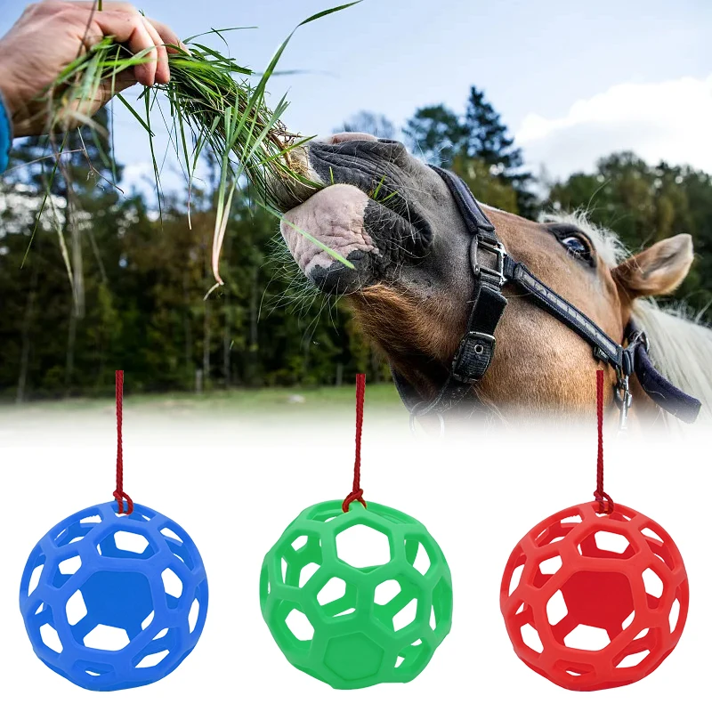 Horse Treat Ball Hay Feeder Toy Ball Hanging Feeding Toy for Horse Horse Goat Sheep Relieve Stress Horse Treat Ball