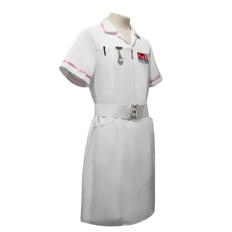 

COSda@Female Nurse Joker Cosplay Movie Super Villain Roleplay Dress Belt Costume Pocket Watches Suits Fantasy Halloween Party Cl