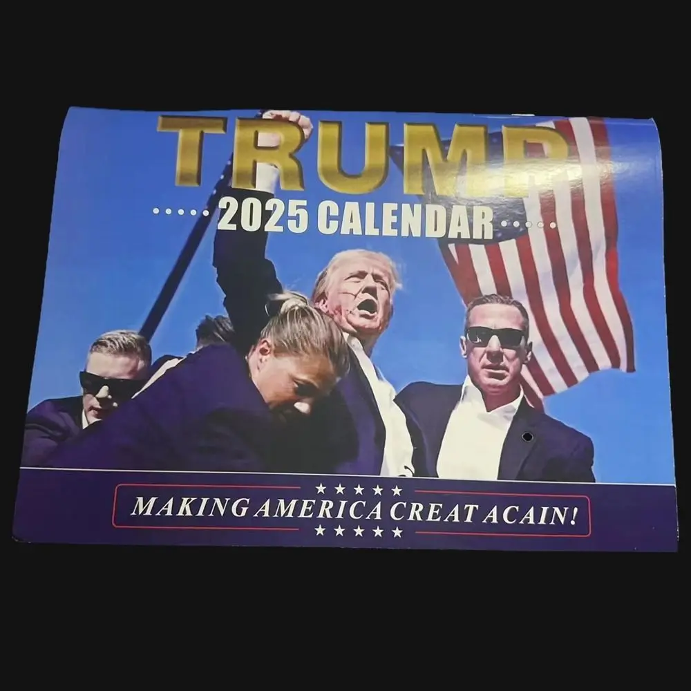 

2025 Donald Trump Calendar Multi-function Yearly Desk Calendar Notebook Trump Right about Everything for Donald Trump Supporter