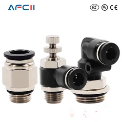 Pneumatic Hose Fitting PC PL SL With Sealing Ring Air Tube Connector G1/8 G1/4 G3/8 G1/2 BSP Quick Release Pipe Fittings