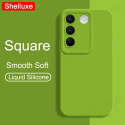 For VIVO V27 Pro Case Shelluxe Square Liquid Silicone Soft Cover For Vivo V27 V27Pro VivoV27 Pro Global Shockproof Phone Cases