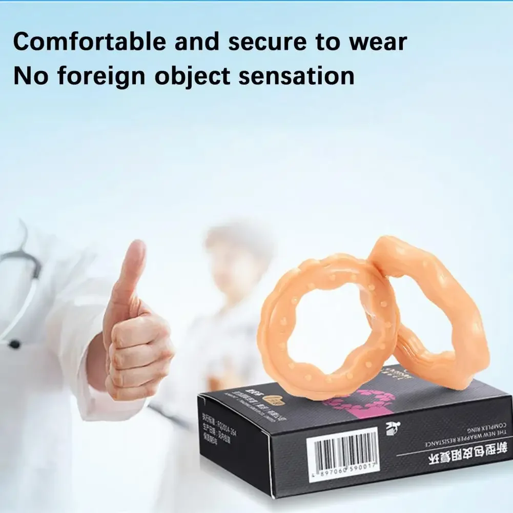 القضيب تأخير حلقة الرجال دائرة لينة الديك تعزيز متعة الجنس السائل المنوي قفل سيليكون مصحح منتجات الذكور الكبار #3