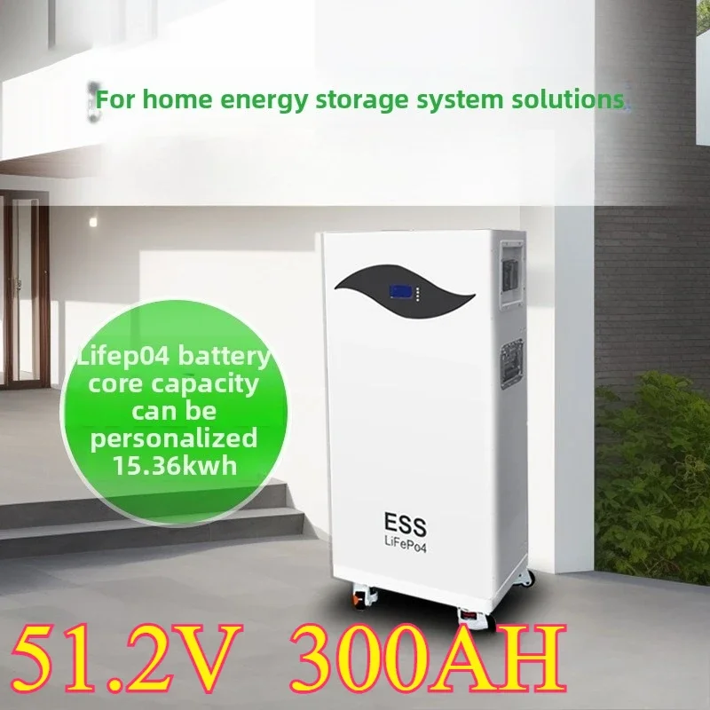 Mobile Solar Photovoltaic Energy Storage 51.2V 300AH   Large-capacity Power Supply Stall for Household Use