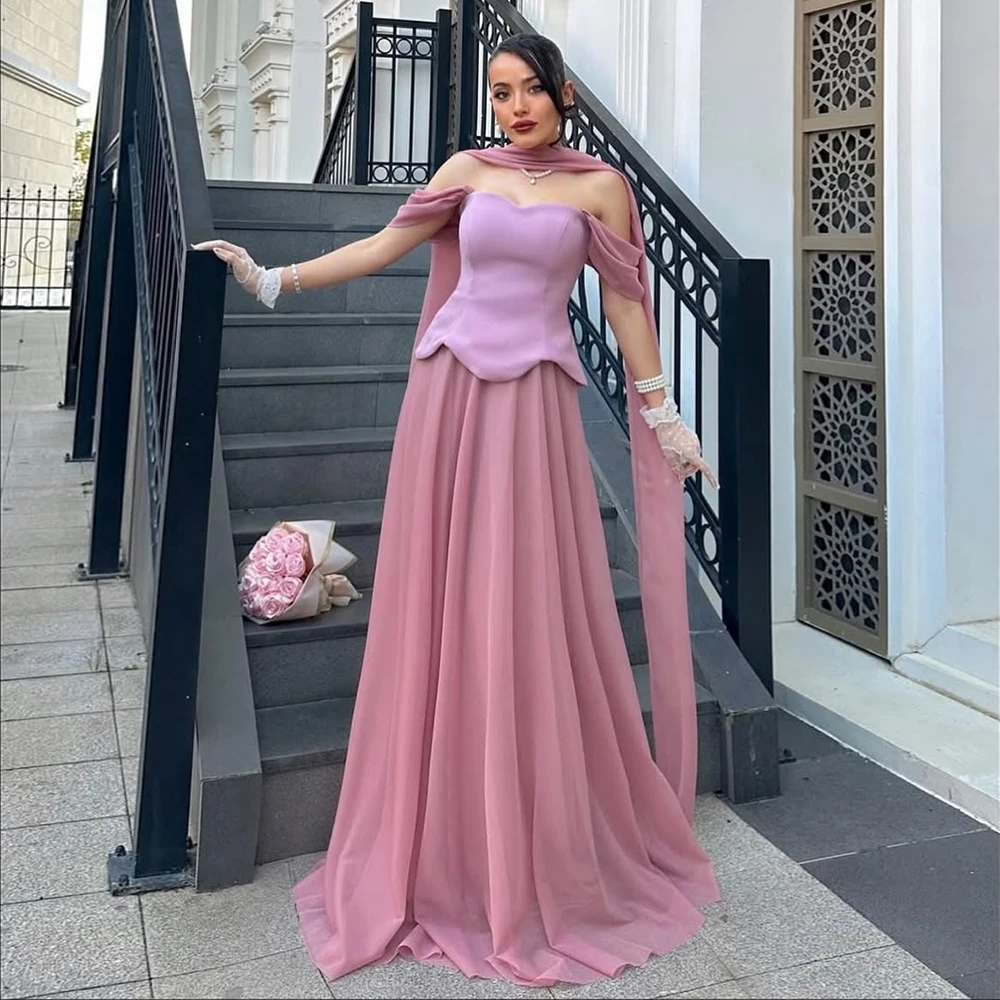 

Corset Evening Dress with Halter Scarf Floor Length Prom Dresses for Women Wedding Guest Pleated Long Cocktail Party Gowns
