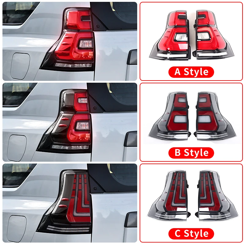 For Toyota Land Cruiser Prado 150 2010-2017 upgraded 2018-2023 Style Taillight Assembly LC150 Exterior Modification Accessories