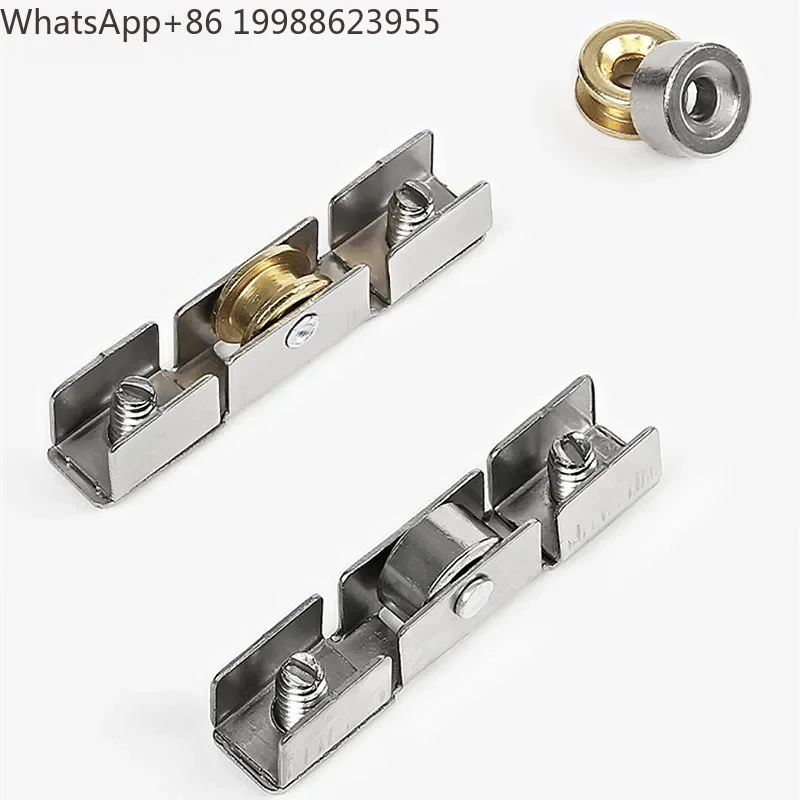 20pcs Aluminum Alloy Window Concave Wheel Sliding Door and Window Pulley Bathroom Sliding Door Track Roller Furniture Hardware