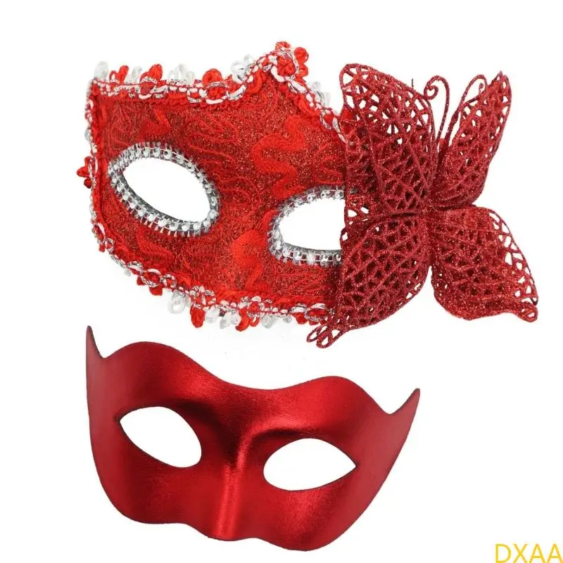 DXAA Coppia Maschera maschera maschera a faccia maschera maschera Accessorio in costume da mascherare per uomini donne