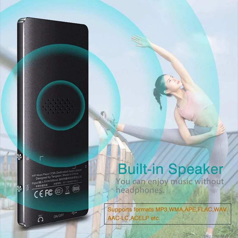 New-MP3 Bluetooth Music Player With Touch Key Hifi Video Recorder/Browser/E-Book Sport For Walkman Built-In Speaker