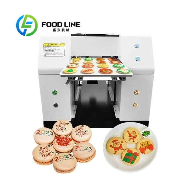 

Customize A4 Size Automatic Inkjet Food Printer Flatbed New For Cake Biscuit Macaroons Flex Printing