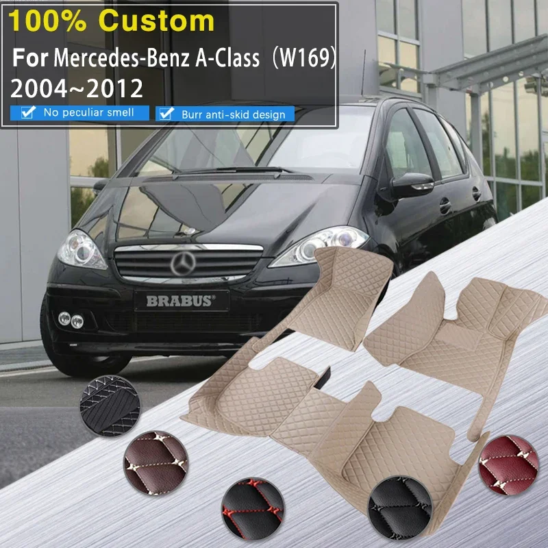 

Quality Car Floor Mat For Mercedes-Benz A-Class W169 A150 A170 A180 5door 2004~2012 Tapetes Para Carro Mud Car Floor Mat Car Acc