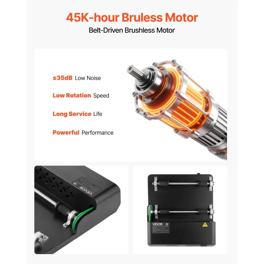 Rock Tumbler Kit for Adults and 17 lbs Polishing Machine with Belt-Driven Brushless Motor 2-Speed Stone Polisher 240-Hour Timer