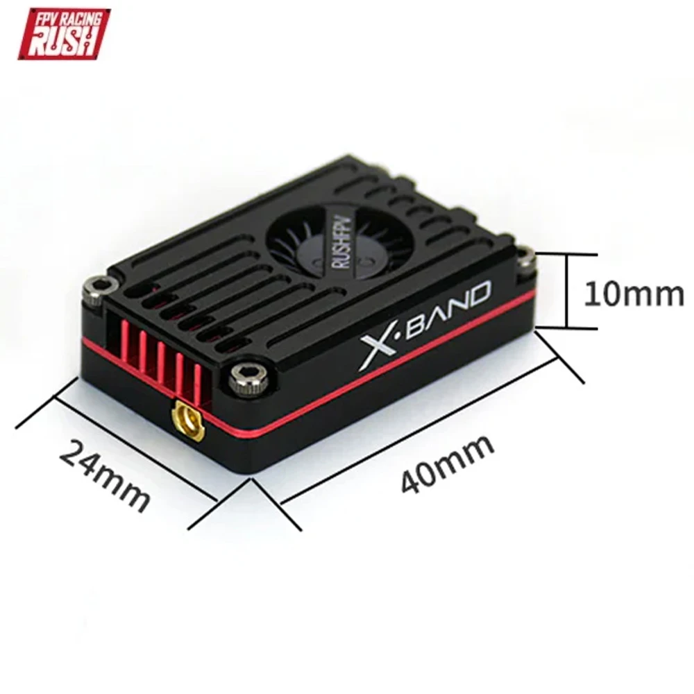 RushFpv Rush Max Solo 2.5W 2500mW 4.9Ghz 8CH X-Band Xband Vtx trasmettitore Video MMCX Plug guscio CNC per RC FPV Racing Drone