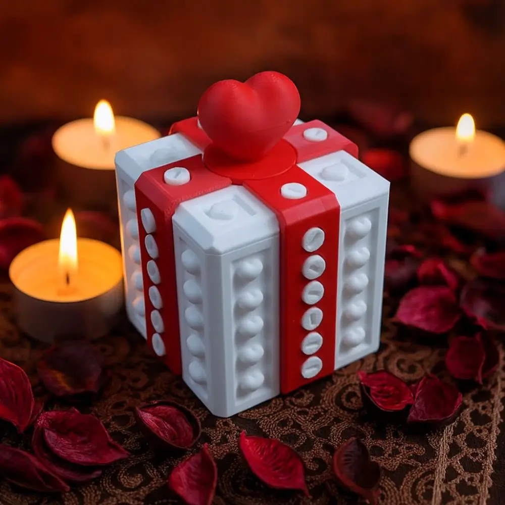 

Creative 3D Printed Annoying Screw Gift Box Funny Novelty Heart Design Box Decorative Plastic Gift Storage Box Holiday Birthday