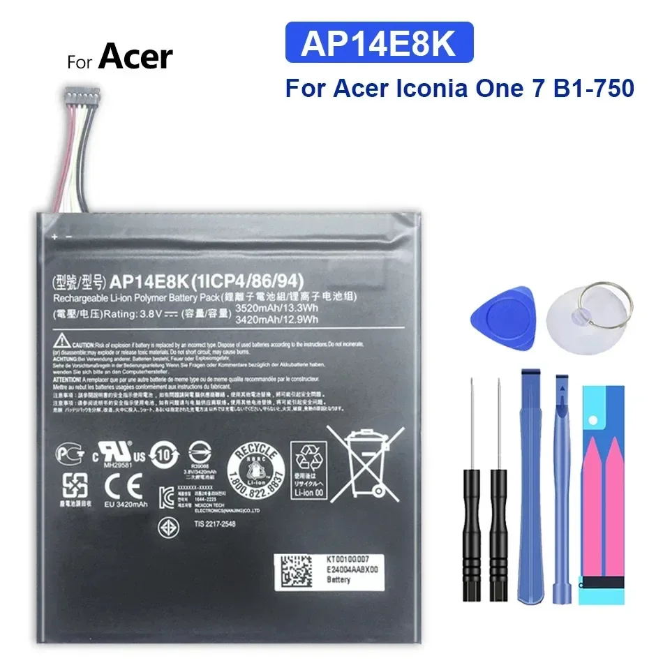 AP14E8K Replacement Battery For Acer Iconia One 7 B1-750