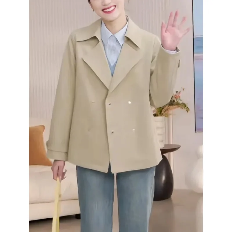 

Пригородная ветровка, женское пальто, весна-осень 2023, новая темпераментная куртка, женская верхняя одежда в стиле ретро с джокером, короткое модное пальто, топы