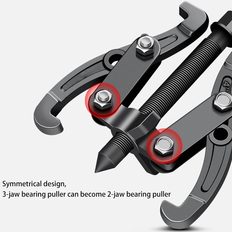 3/4/6インチプロフェッショナルギアベアリングプーラー、2/3ジョーリバーシブルプーラー、プーリーフライホイール洗濯機用取り外しツール
