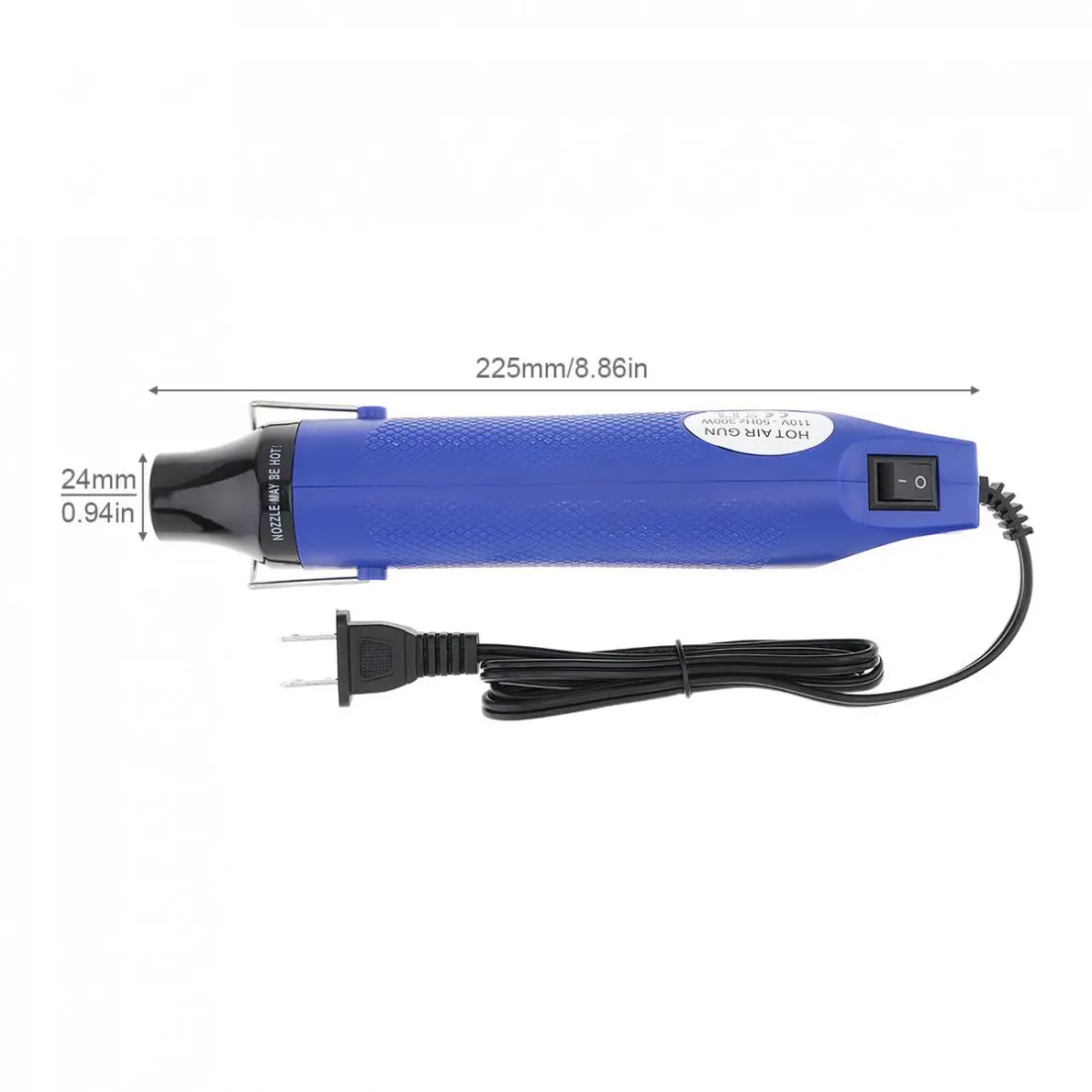 Imagem -02 - Pistola de Calor Elétrica com Superfície Plástica Encolhimento 110v 220v 300w Ventilador Artesanal ue Eua Plug para Aquecimento Ferramentas Elétricas Diy