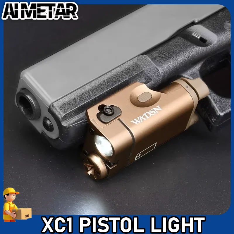 

Tactical XC1 Metal Sure Weapon Gun Light XC1 Airsoft Pistol Flashlight For Glock G17 18 19 22 23 MINI Flashlight Fit 20mm Rail