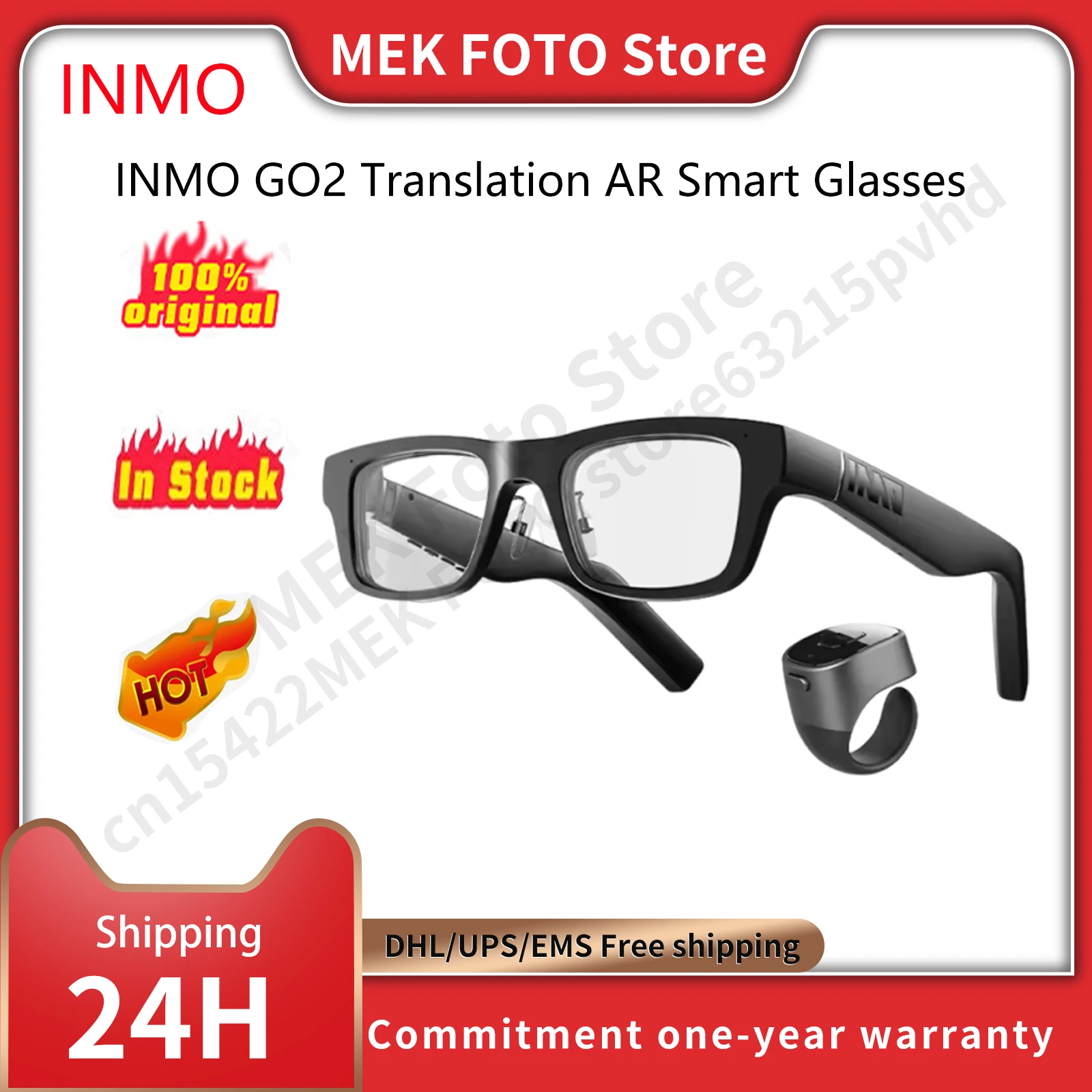 INMO GO2 traducción AR gafas inteligentes traducción en tiempo Real 40 idiomas gafas inalámbricas Bluetooth para inventos de voz viajes