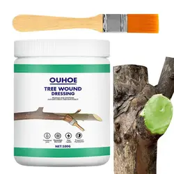 Pasta de injerto de árboles, agente para untar heridas, sellador de poda de árboles, cortes de sierra de plantas, revestimiento, pasta de curación con cepillo, 100g