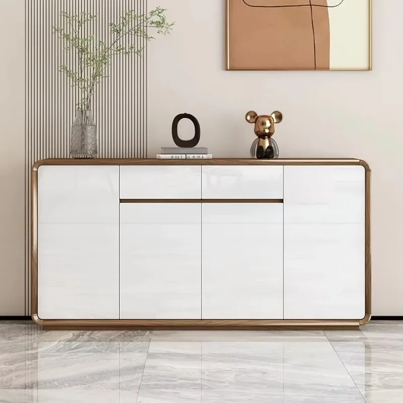 Multifunctional walnut MDF oak sideboard utility storage dining room living room home office with shelf drawer