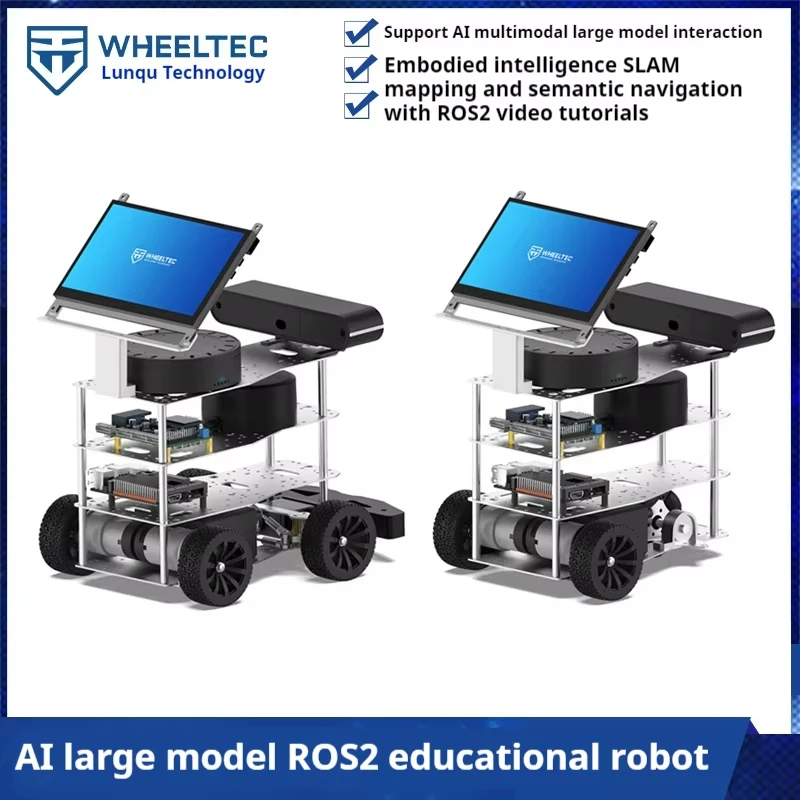 

ROS2 Robot AI Large Model Interaction R550 Car with Ackermann Differential Raspberry Pi 5 for Map Building & Navigation