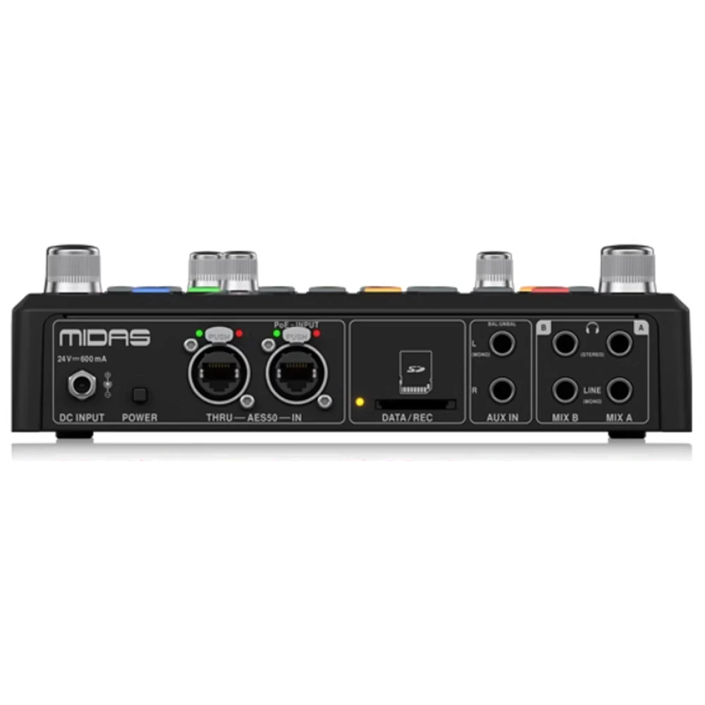 Midas Digital pessoal Mixer, Dual 48 canais, microfone ambiente estéreo, capacidade de gravação SD, 12 grupos estéreo, DP48