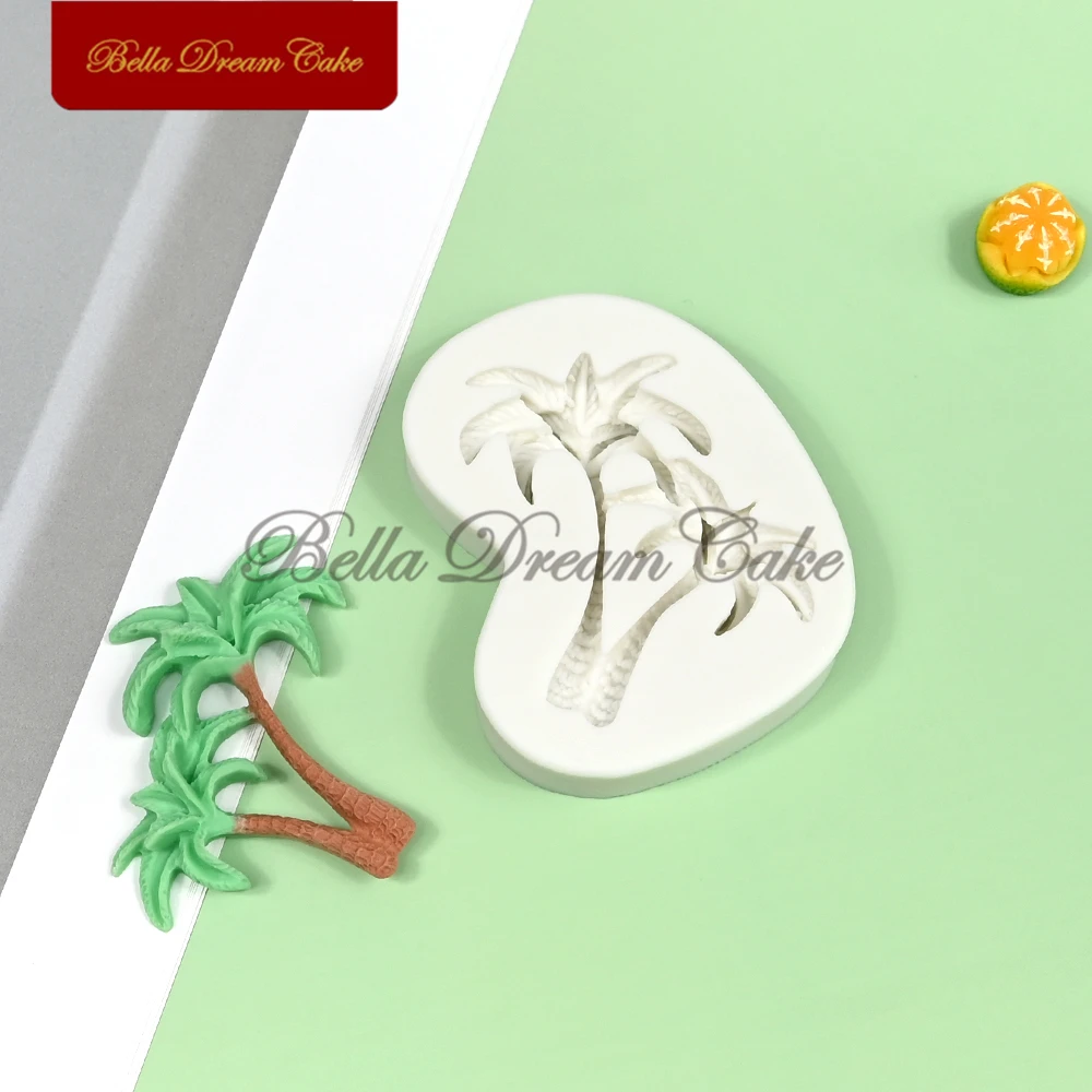 3D Small Coconut Tree Design Silicone Mold Candy Fondant Chocolate Mould DIY Clay Molds Cake Decorating Tools Kitchen Bakeware