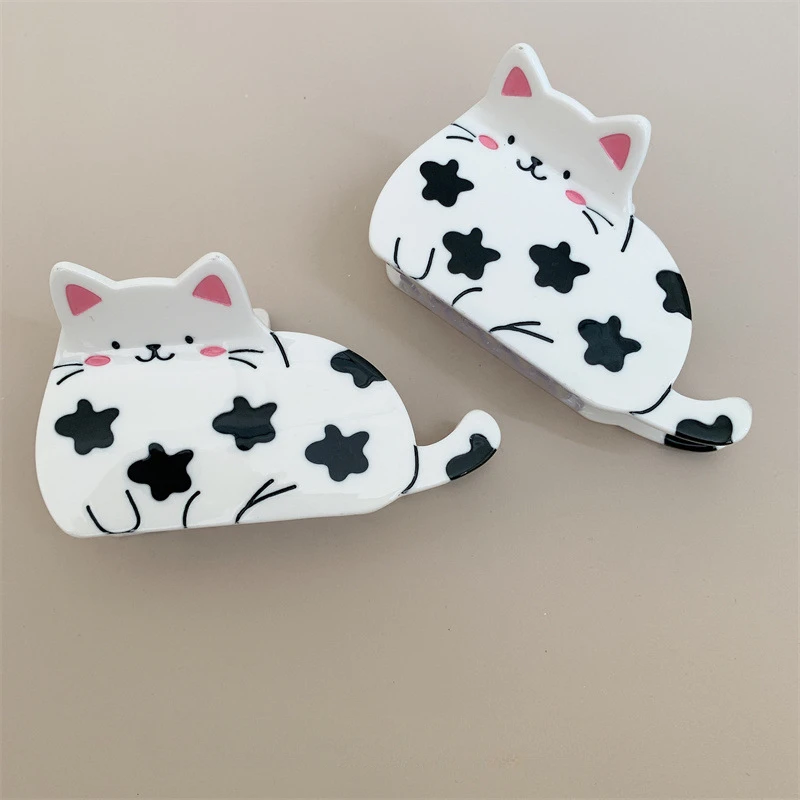 DuoShang Cute Cartoon Animal Cat acetato Hair Claw Light Luxury eco-friendly Animal Claw Clip per accessori per capelli da donna e ragazza