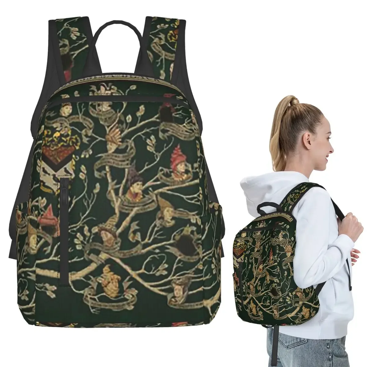 

Noble House Of Black Family Tree Backpack Student Boys Girls BookBag Children School Bag Computer Shoulder Bags for Men Women