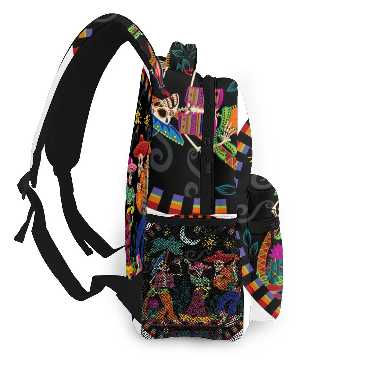 Travel Backpacks Day Of The Dead Party Girl Backpack For Women Large Capacity School Bag For Teenage