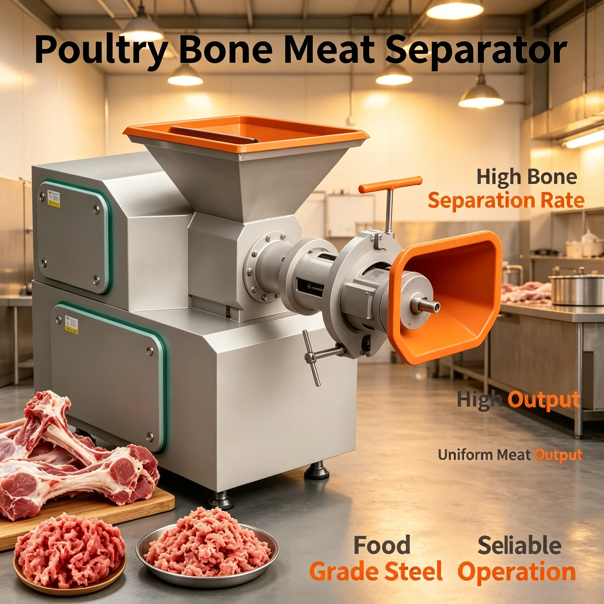 Poultry Bone Separation Machine Automatic Stainless Steel Chicken Turkey Meat Extracting Device Customized