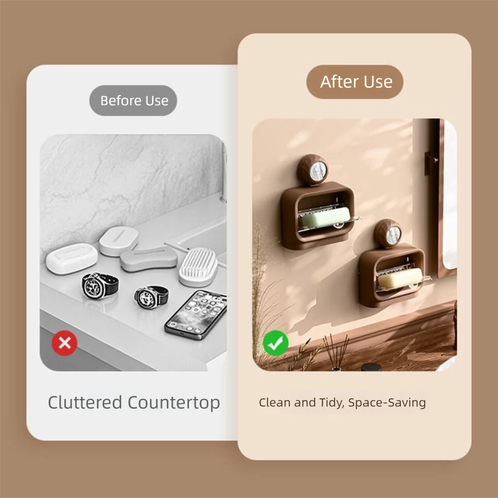 

Держатель для мыла на присоске с 1/2 сетками, съемный контейнер для мыла без перфорации, водонепроницаемый настенный лоток для хранения мыла, кухня