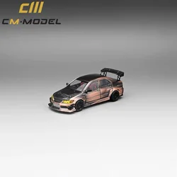 CM Model 1/64 Mitsubishi Lancer Evo 9 bronze-painted black carbon cap modified alloy mini collector car model