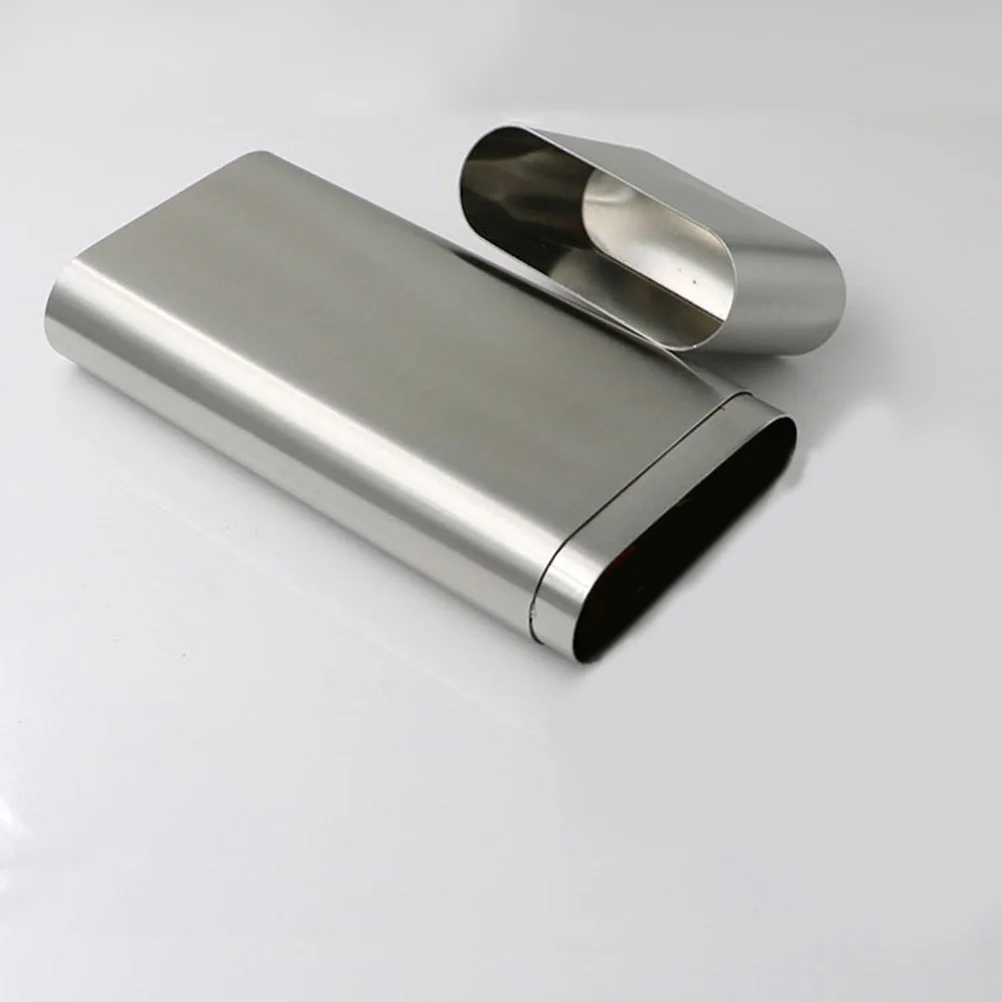 

Stainless Steel Box Portable Tube Pocket Case Storage Box For Dad Husband Boss Travel Accessories Metal Container Durable