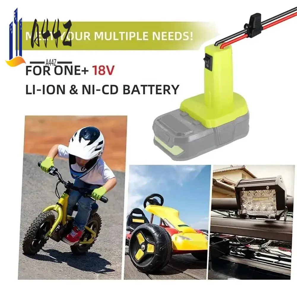 

A44Z-адаптер Power Wheels для батареи Ryobi 18 В с предохранителем, адаптер для батареи «сделай сам» для Ryobi 18 В Nimh/Nicd/Li-аккумулятора