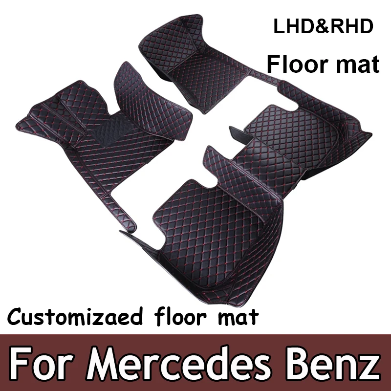 Custom Car Floor Mats For Mercedes Benz C-CLASS W204 W205 W206 C180-C450 Auto Carpets Foot Coche Accessorie