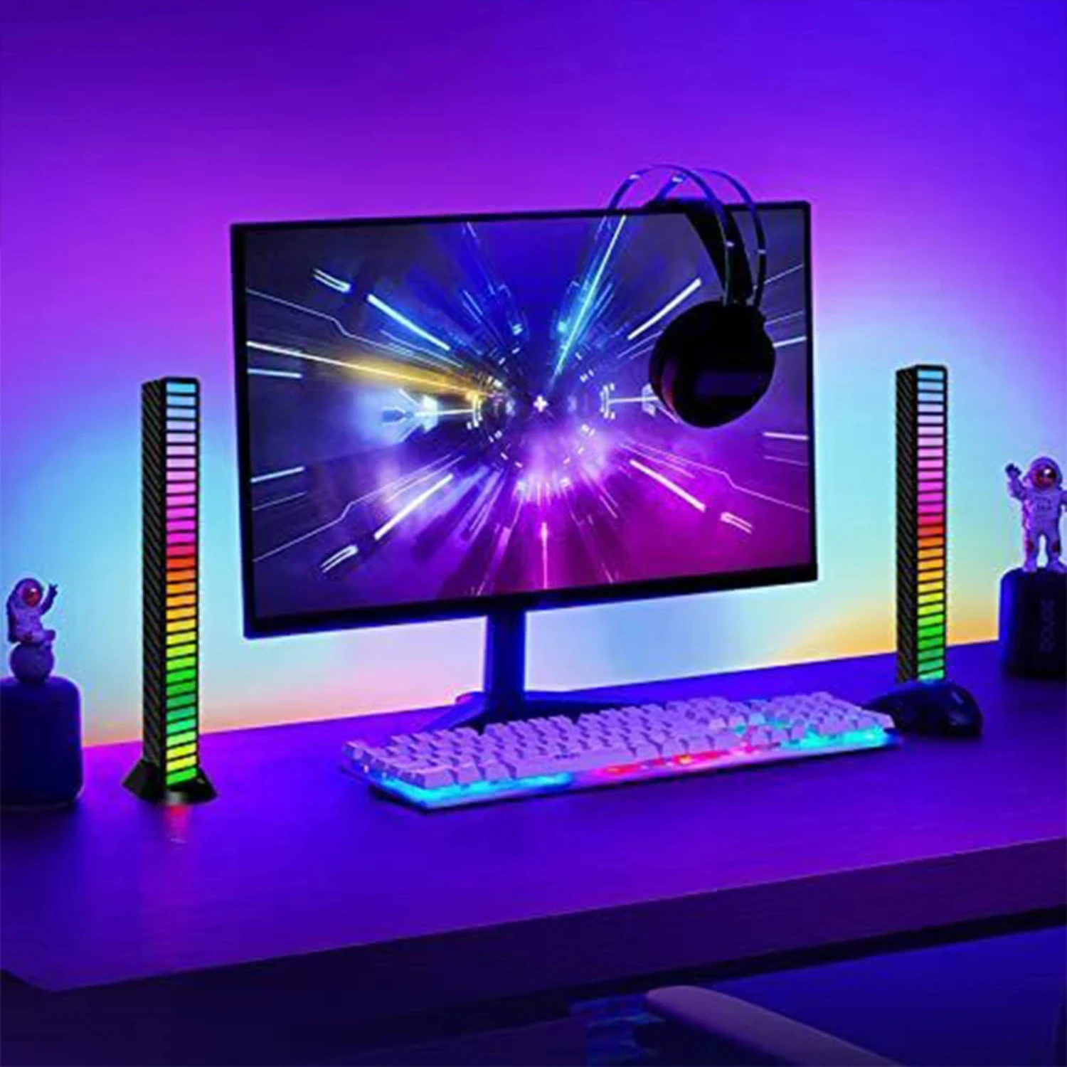 RGB LED Strip Light Sound Control Light Wireless With APP Control Voice-Activated Pickup Music Rhythm Lights  Car Gaming