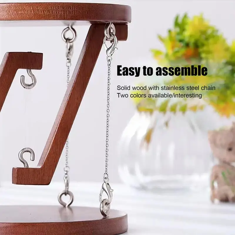 Early Education Toy Bedroom Home Decoration,Tensegrity Table Rustic Wooden Speaker Holder for Table Bedroom TV Cabinet