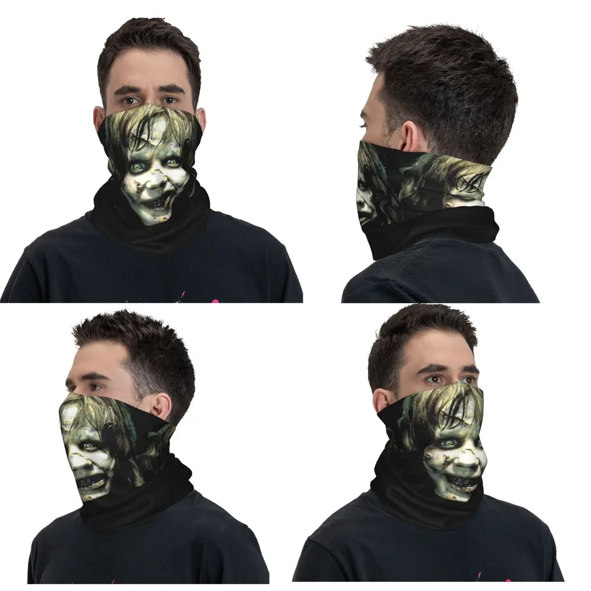 The Exorcist Horror Movie Bandana Neck Gaiter Printed Mask Scarf Multifunction Headwear Outdoor Sports For Men Women Winter