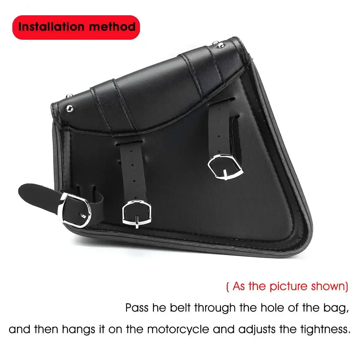 

Black Waterproof Universal Motorcycle Saddlebags Side Tool Bags Motorbike Scooter Luggage Pouch Storage Saddle Bag Vintage